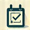 Illustrated icon representing a calendar or event